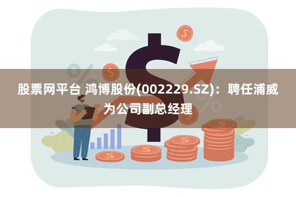 股票网平台 鸿博股份(002229.SZ)：聘任浦威为公司副总经理