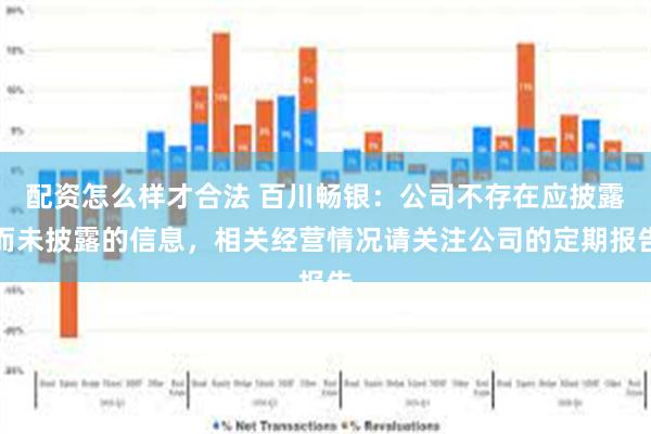 配资怎么样才合法 百川畅银：公司不存在应披露而未披露的信息，相关经营情况请关注公司的定期报告