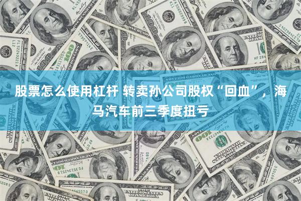 股票怎么使用杠杆 转卖孙公司股权“回血”，海马汽车前三季度扭亏