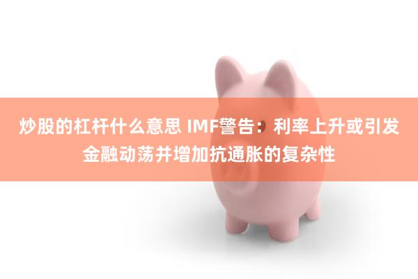 炒股的杠杆什么意思 IMF警告：利率上升或引发金融动荡并增加抗通胀的复杂性